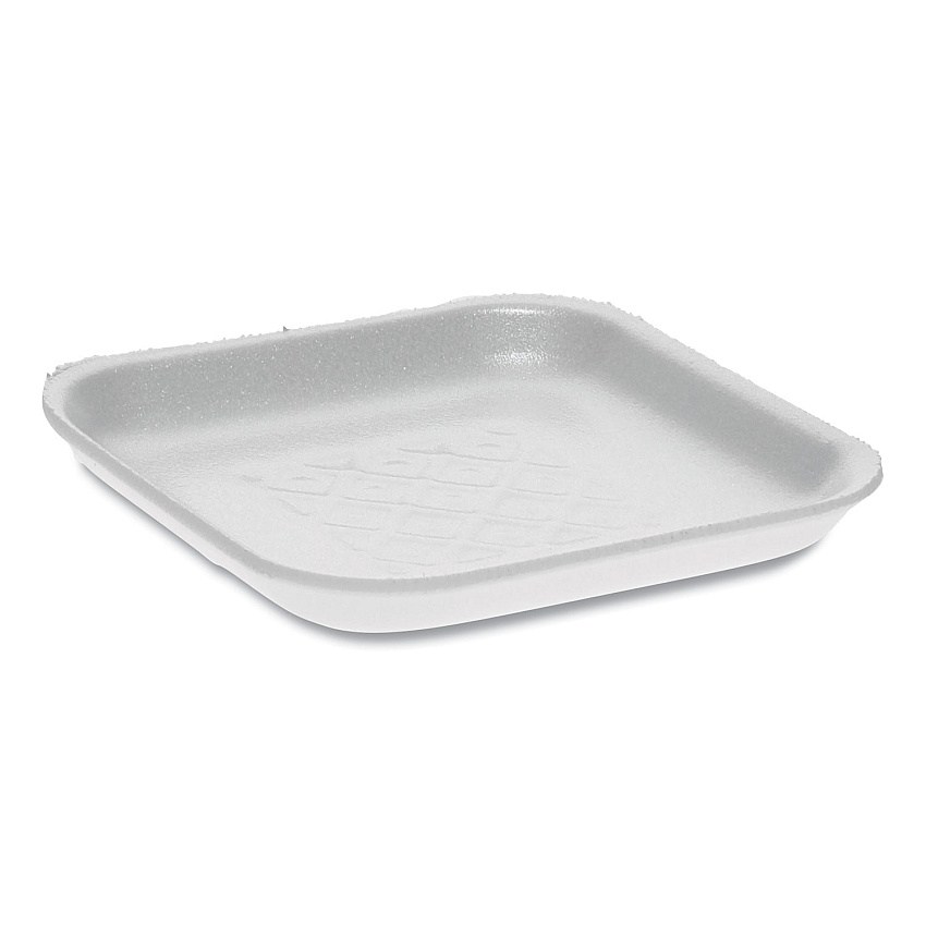 Pactiv Evergreen Supermarket Tray, #1S, 5.1 x 5.1 x 0.65, White, 1,000/Carton (0TF101S00000)