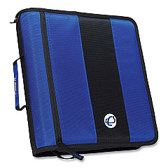 Case it King Size Mighty Zip Tab Binder, 3 Rings, 4" Capacity, 11 x 8.5, Black (D186BLK)