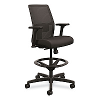 HON Ignition 2.0 Ilira-Stretch Mesh Back Task Stool, Supports Up to 300 lb, 23" to 32" Seat Height, Black (I2S1AMBLC10T)