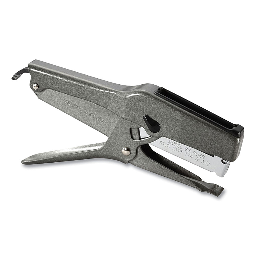 Bostitch B8 Xtreme Duty Plier Stapler, 45-Sheet Capacity, 0.25" to 0.38" Staples, 2.5" Throat, Black (02245)
