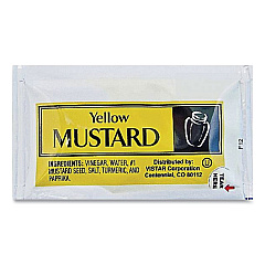 Vistar Condiment Packets, Mustard, 0.16 oz Packet, 200/Carton (80006)