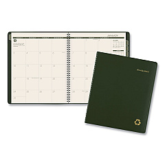 AT-A-GLANCE Recycled Monthly Planner, 11 x 9, Green Cover, 13-Month (Jan to Jan): 2023 to 2024 (70260G60)