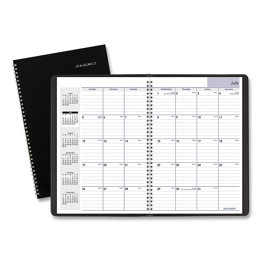 AT-A-GLANCE DayMinder Monthly Planner, Academic Year, Ruled Blocks, 12 x 8, Black Cover, 14-Month (July to Aug): 2022 to 2023 (AY200)