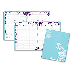 AT-A-GLANCE Wild Washes Weekly/Monthly Planner, Wild Washes Flora/Fauna Artwork, 11 x 8.5, Blue Cover, 13-Month (Jan-Jan): 2023-2024 (523905)