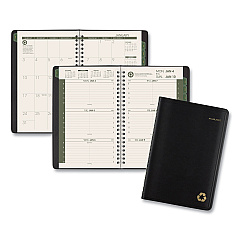 AT-A-GLANCE Recycled Weekly Block Format Appointment Book, 8.5 x 5.5, Black Cover, 12-Month (Jan to Dec): 2023 (70100G05)