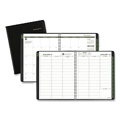 AT-A-GLANCE Recycled Weekly Vertical-Column Format Appointment Book, 11 x 8.25, Black Cover, 12-Month (Jan to Dec): 2023 (70950G05)