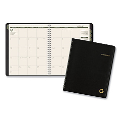 AT-A-GLANCE Recycled Monthly Planner with Perforated Memo Section, 8.75 x 7, Black Cover, 12-Month (Jan to Dec): 2023 (70120G05)