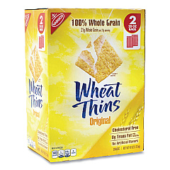 Nabisco Wheat Thins Crackers, Original, 20 oz Bag, 2 Bags/Box (22000087)