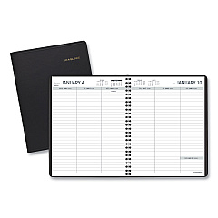 AT-A-GLANCE Weekly Planner Ruled for Open Scheduling, 8.75 x 6.75, Black Cover, 12-Month (Jan to Dec): 2023 (7085505)