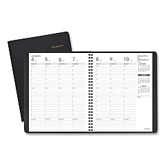 AT-A-GLANCE Weekly Vertical-Column Appointment Book Ruled for Hourly Appointments, 8.75 x 7, Black Cover, 13-Month (Jan-Jan): 2023-2024 (7086505)