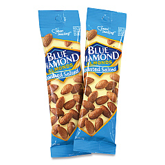 Blue Diamond Roasted Salted Almonds, 1.5 oz Tube, 12 Tubes/Carton (22000735)
