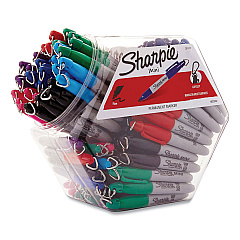 Sharpie Mini Permanent Marker, Fine Bullet Tip, Assorted Colors, 72/Pack (35111)