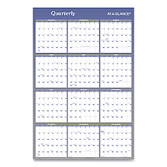 AT-A-GLANCE Vertical/Horizontal Erasable Quarterly/Monthly Wall Planner, 24 x 36, White/Blue Sheets, 12-Month (Jan to Dec): 2023 (A1102)