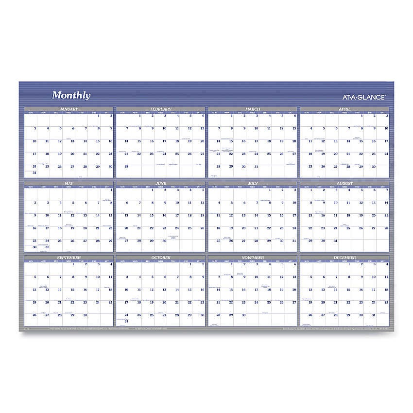 AT-A-GLANCE Vertical/Horizontal Erasable Quarterly/Monthly Wall Planner, 32 x 48, 12-Month(July-June): 2022-2023, 12-Month(Jan-Dec): 2023 (A1152)