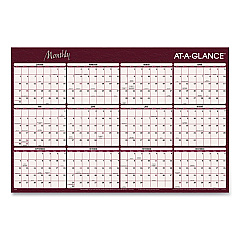 AT-A-GLANCE Reversible Horizontal Erasable Wall Planner, 48 x 32, Assorted Sheet Colors, 12-Month (Jan to Dec): 2023 (A152)