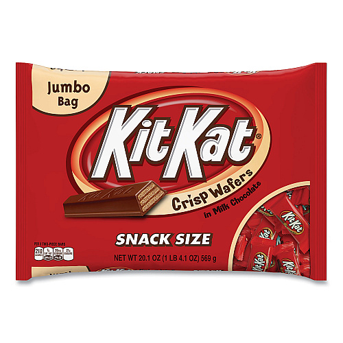 Kit Kat Snack Size, Crisp Wafers in Milk Chocolate, 20.1 oz Bag (24600011)