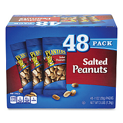 Planters Salted Peanuts, 1 oz Pack, 48/Box (22000760)