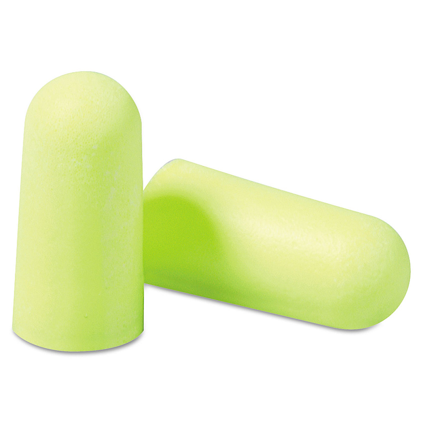 3M E-A-Rsoft Yellow Neon Soft Foam Earplugs, Uncorded, Regular Size, 200 Pairs (3121250)