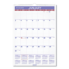 AT-A-GLANCE Monthly Wall Calendar with Ruled Daily Blocks, 12 x 17, White Sheets, 12-Month (Jan to Dec): 2023 (PM228)