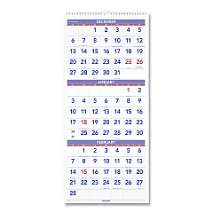 AT-A-GLANCE Deluxe Three-Month Reference Wall Calendar, Vertical Orientation, 12 x 27, White Sheets, 14-Month (Dec to Jan): 2022 to 2024 (PM1128)