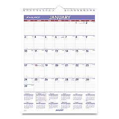 AT-A-GLANCE Monthly Wall Calendar with Ruled Daily Blocks, 8 x 11, White Sheets, 12-Month (Jan to Dec): 2023 (PM128)