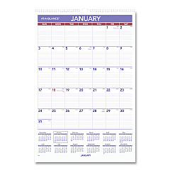 AT-A-GLANCE Monthly Wall Calendar with Ruled Daily Blocks, 15.5 x 22.75, White Sheets, 12-Month (Jan to Dec): 2023 (PM328)