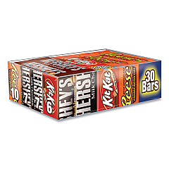 Hershey's Full Size Chocolate Candy Bar Variety Pack, Assorted 1.5 oz Bar, 30 Bars/Box (24600031)