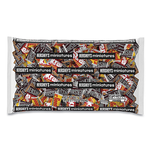 Hershey's Miniatures Variety Bulk Pack, Assorted Chocolates, 66.7 oz Bag (24600055)