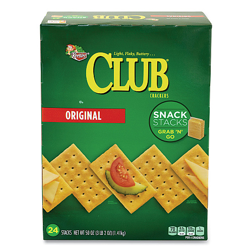 Keebler Original Club Crackers Snack Stacks, 50 oz Box (90000124)