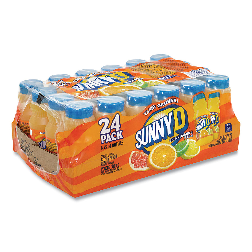 SUNNY D Tangy Original Orange Flavored Citrus Punch, 6.75 oz Bottle, 24/Pack (90000121)