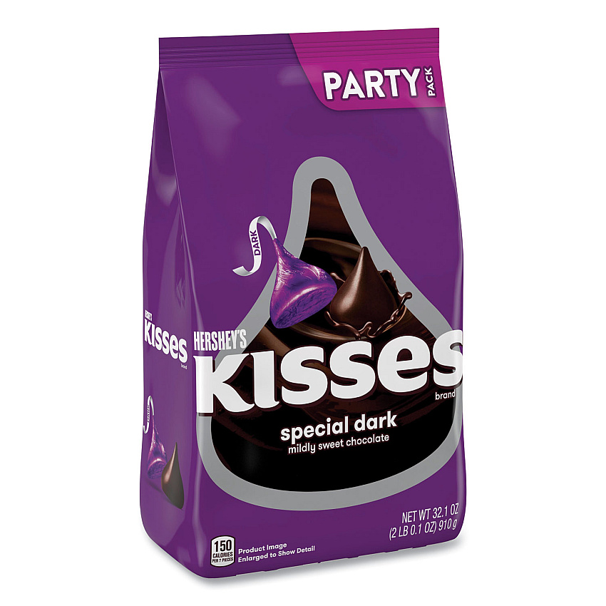 Hershey's KISSES Special Dark Chocolate Candy, Party Pack, 32.1 oz Bag (24600419)