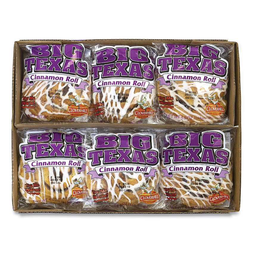 Cloverhill Bakery Big Texas Cinnamon Roll, 4 oz, 12/Box (90000135)