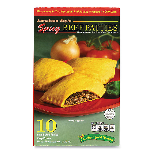 Caribbean Food Delights Jamacian Style Spicy Beef Empanadas, 50 oz Box, 10/Box (90300079)
