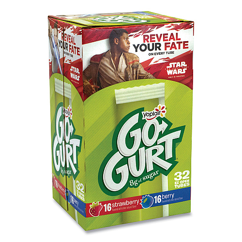 Yoplait Go-Gurt Low Fat Yogurt, 2 oz Tube, 32 Tubes/Box (90200002)