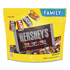 Hershey's Miniatures Variety Family Pack, Assorted Chocolates, 17.6 oz Bag (24600427)