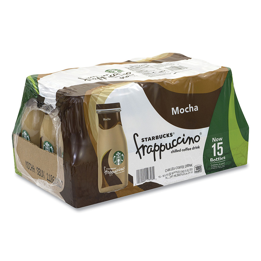 Starbucks Frappuccino Coffee, 9.5 oz Bottle, Mocha, 15/Pack (90000049)