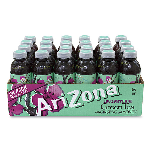Arizona Green Tea with Ginseng and Honey, 16 oz Can, 24/Pack (90000086)