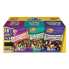 Kar's Trail Mix Variety Pack, Assorted Flavors, 18 Packets/Box (28800004)
