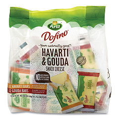 Arla Havarti and Gouda Cheese Snack Bars, 0.75 oz Bars, 24 Bars/Pack (90200032)
