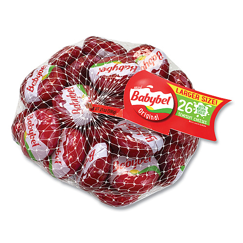 Mini Babybel Cheese Wheels, Original, 21 oz Bag, 26 Wheels/Bag (90200023)
