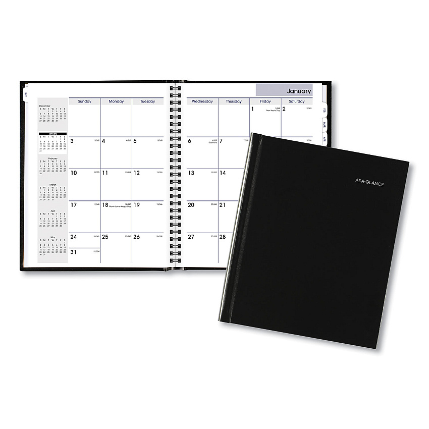 AT-A-GLANCE DayMinder Hard-Cover Monthly Planner with Memo Section, 8.5 x 7, Black Cover, 12-Month (Jan to Dec): 2023 (G400H00)