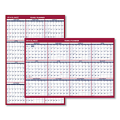 AT-A-GLANCE Erasable Vertical/Horizontal Wall Planner, 32 x 48, White/Blue/Red Sheets, 12-Month (Jan to Dec): 2023 (PM32628)