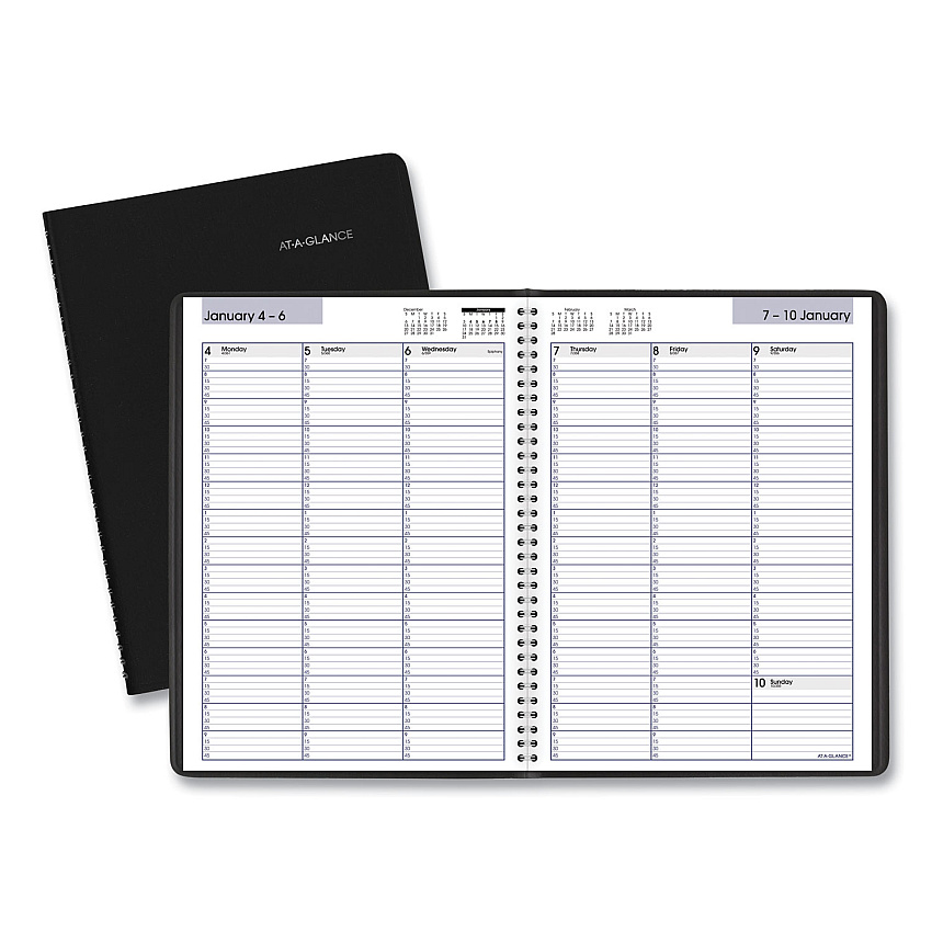 AT-A-GLANCE DayMinder Weekly Appointment Book, Vertical-Column Format, 11 x 8, Black Cover, 12-Month (Jan to Dec): 2023 (G52000)