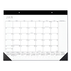 AT-A-GLANCE Contemporary Monthly Desk Pad, 22 x 17, White Sheets, Black Binding/Corners,12-Month (Jan to Dec): 2023 (SK24X00)