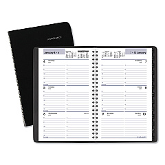 AT-A-GLANCE DayMinder Block Format Weekly Appointment Book, Tabbed Telephone/Add Section, 8.5 x 5.5, Black, 12-Month (Jan-Dec): 2023 (G21000)