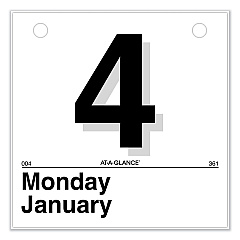 AT-A-GLANCE Today Is Daily Wall Calendar Refill, 6 x 6, White Sheets, 12-Month (Jan to Dec): 2023 (K150)
