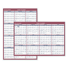 AT-A-GLANCE Vertical/Horizontal Wall Calendar, 24 x 36, White/Blue/Red Sheets, 12-Month (Jan to Dec): 2023 (PM21228)