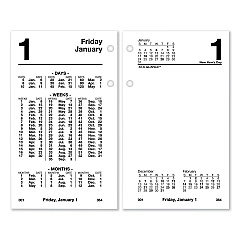 AT-A-GLANCE Financial Desk Calendar Refill, 3.5 x 6, White Sheets, 2023 (S17050)