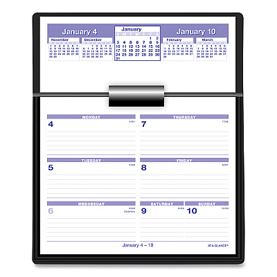 AT-A-GLANCE Flip-A-Week Desk Calendar and Base, 7 x 5.5, White Sheets, 2023 (SW700X00)