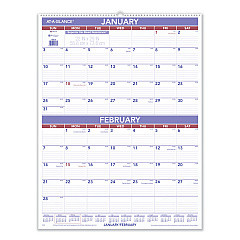 AT-A-GLANCE Two-Month Wall Calendar, 22 x 29, White/Blue/Red Sheets, 12-Month (Jan to Dec): 2023 (PM928)